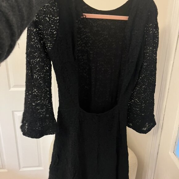 NWT Free People x Nightcap Sunflower Lace Fit-n-Flare Open Back Dress - Picture 4 of 6